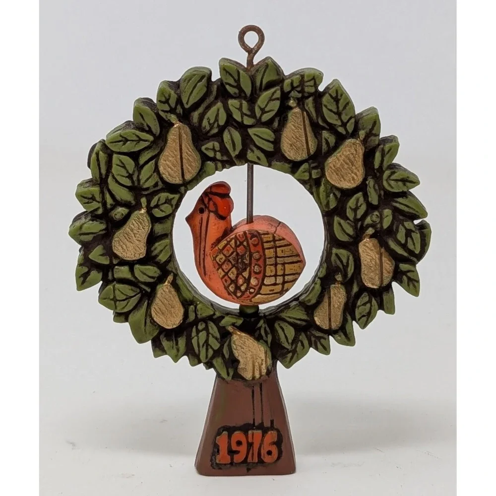 Hallmark Twirl Abouts Christmas Ornament Partridge In A Pear Tree 1976
